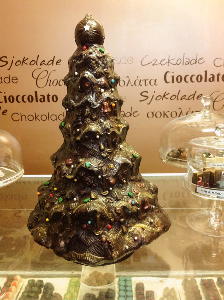 Antique chocolate Christmas tree.
